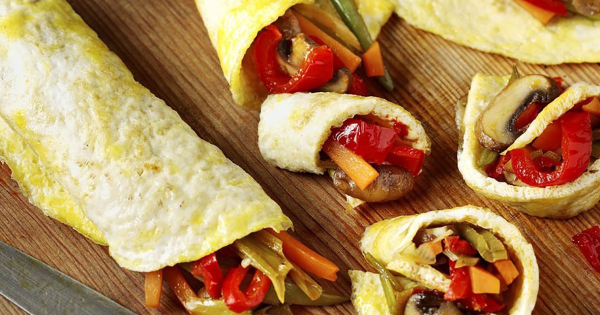 Red Pepper and Carrot Omelette Wraps | Kikkoman