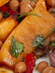 Roast Butternut Squash with Spicy Chick Peas