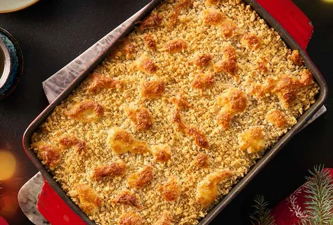 Curried seafood gratin with béchamel