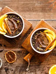 Chocolate mousse with espresso & orange