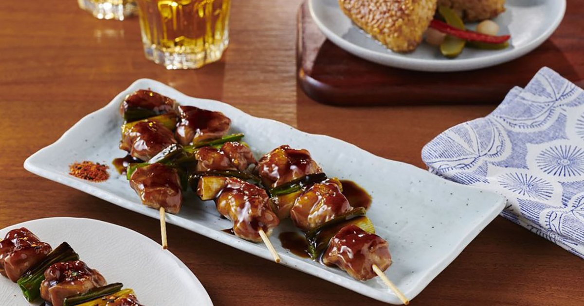 Chicken and spring onion skewers (YAKITORI) | Kikkoman