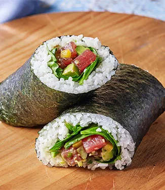 Tuna poke Rice Roll