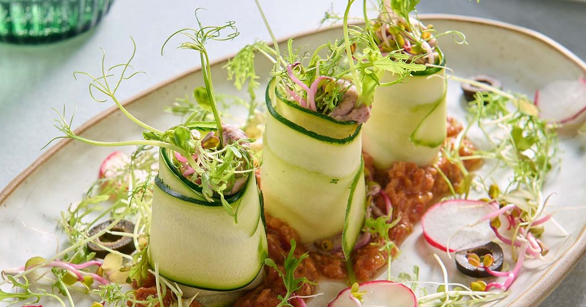 Courgette cannelloni with beans & peas | Kikkoman UK Recipe