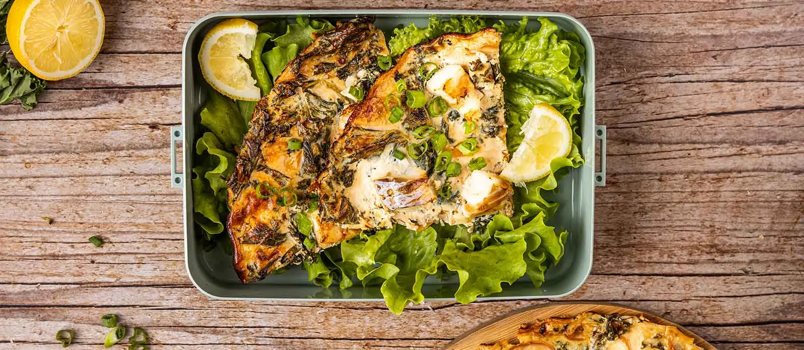 Sweet potato-based cod tart