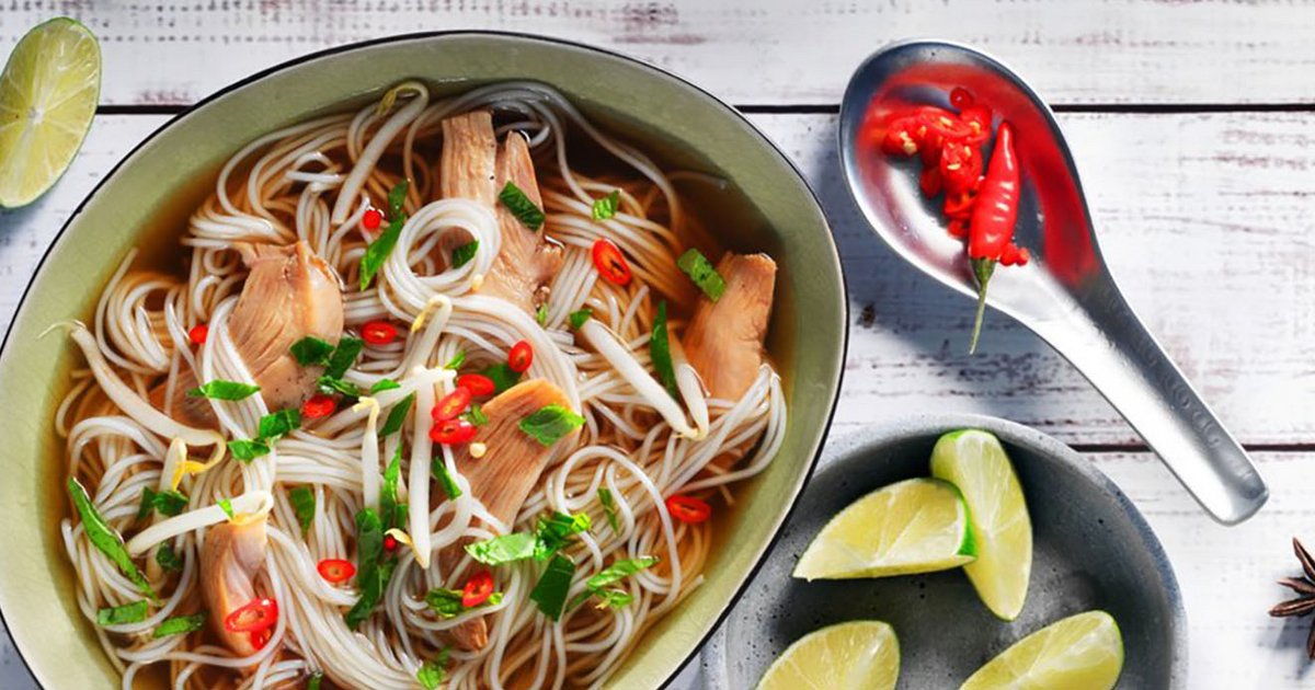 Pho Rice Vietnamese Style Chicken and Rice Noodle Soup | Recipe | Kikkoman