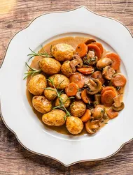 Vegetarian mushroom and dark beer stew
