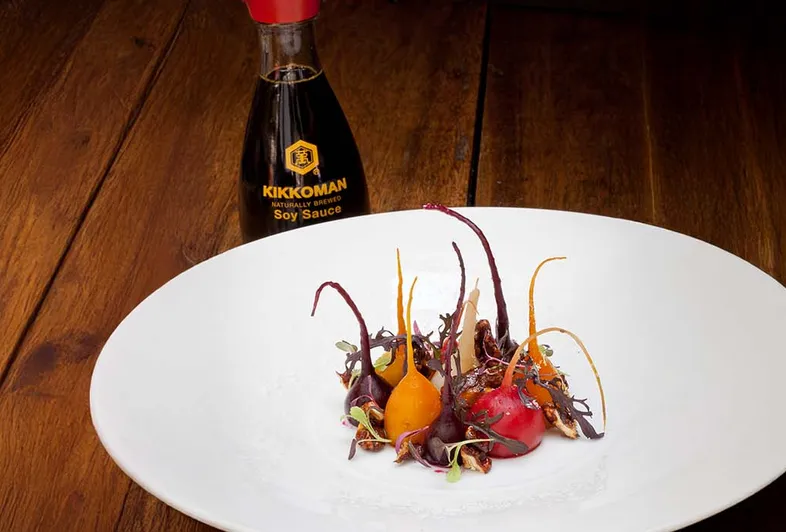 Soy glazed baby beetroots