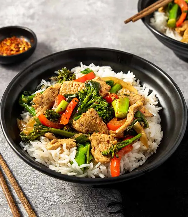 Thai Chicken & Vegetable Stir Fry with Rice