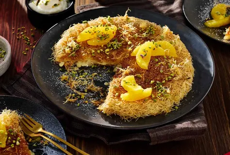 Künefe—sweet Turkish cheese dessert