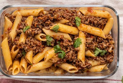 Soy sauce Bolognese pasta