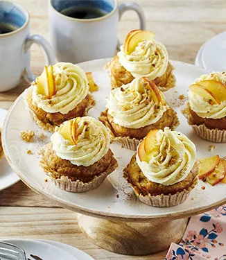 Apple Cupcakes with Vanilla Cheese Frosting