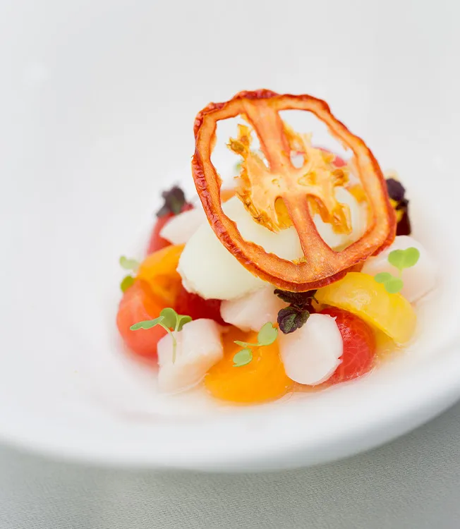 Heritage tomato salad