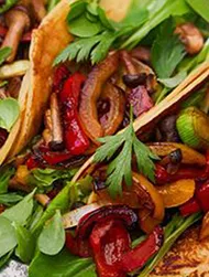 Yakitori stir-fried vegetable pancake wraps recipe