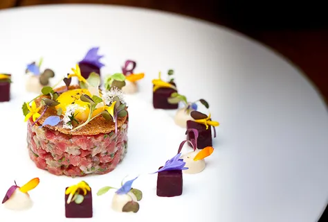 Beef tartare, soy mayonnaise and quail egg