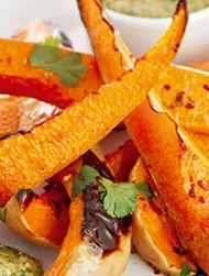 Roast Squash with Coconut Pesto