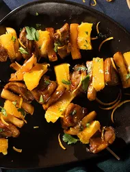 Teriyaki duck bites with orange