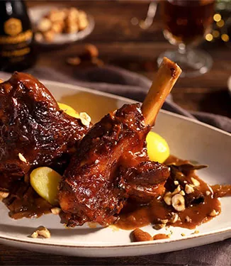 Braised Lamb Shanks with Apricots