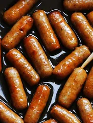 Sticky Kikkoman sausages