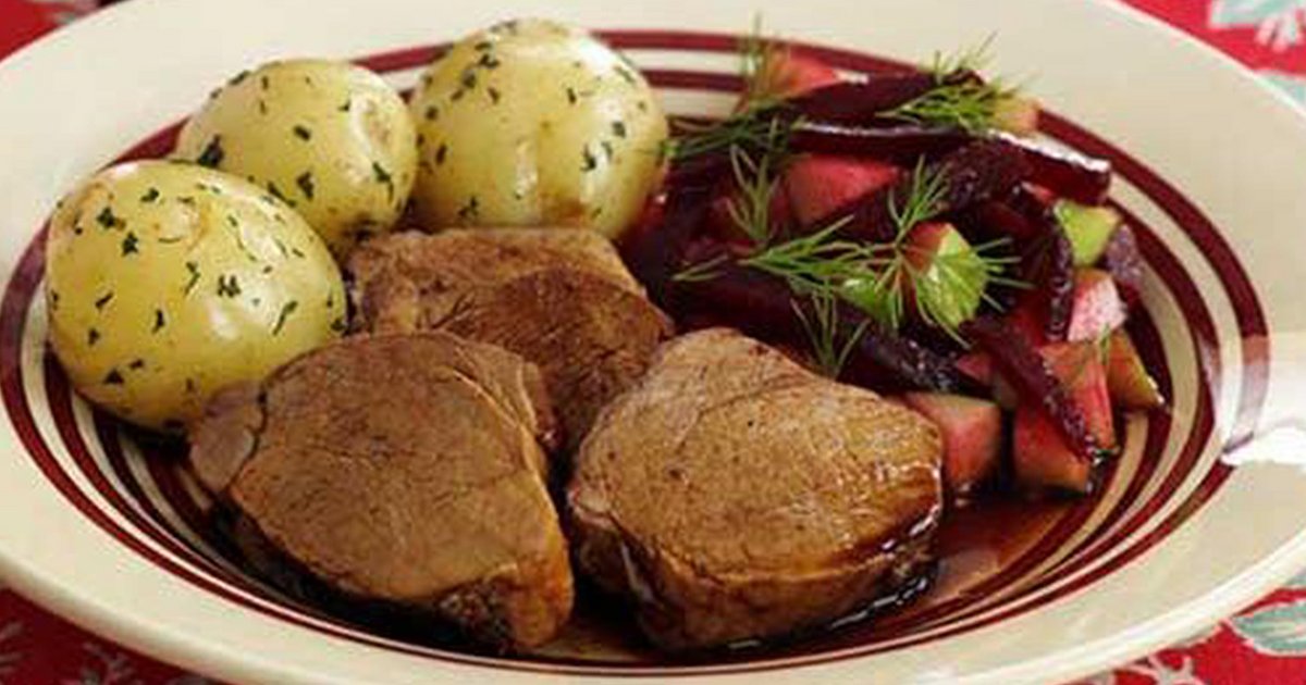 Glazed pork with beetroot salsa | Kikkoman