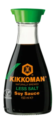 Kikkoman Naturally Brewed Less Salt Soy Sauce 150 ml dispenser