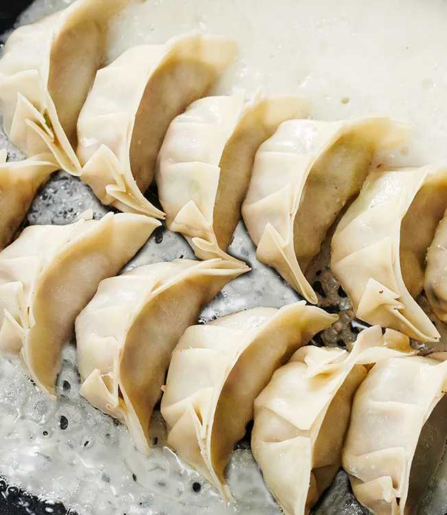 Homemade gyoza dough
