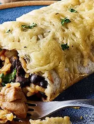 Baked chicken teriyaki burritos