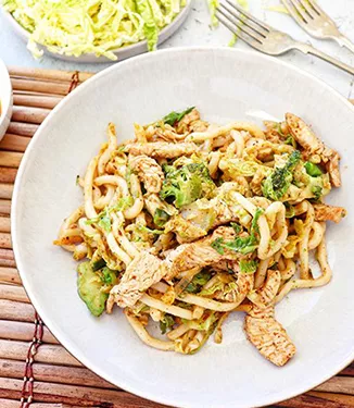 Healthy turkey stir fry with noodles recipe