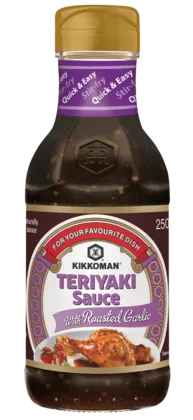 Kikkoman Teriyaki Sauce with Roasted Garlic 250 ml bottle Kikkoman Teriyaki Sauce with Roasted Garlic 250 ml bottle