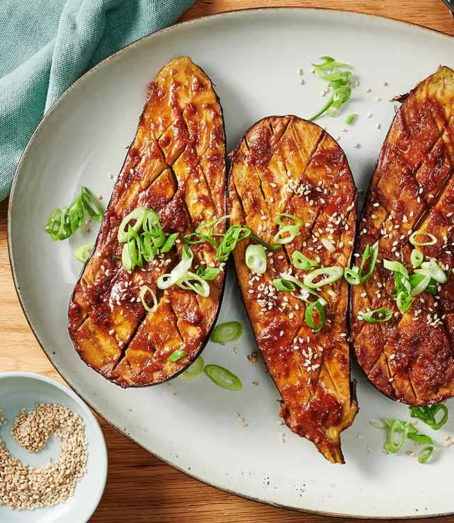 Miso and Honey Roast Aubergine
