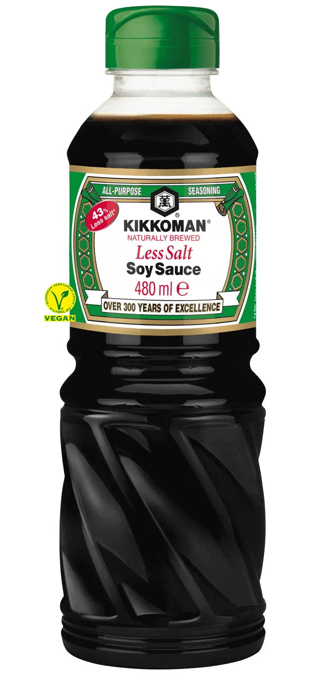 Kikkoman Naturally Brewed Less Salt Soy Sauce 480 ml