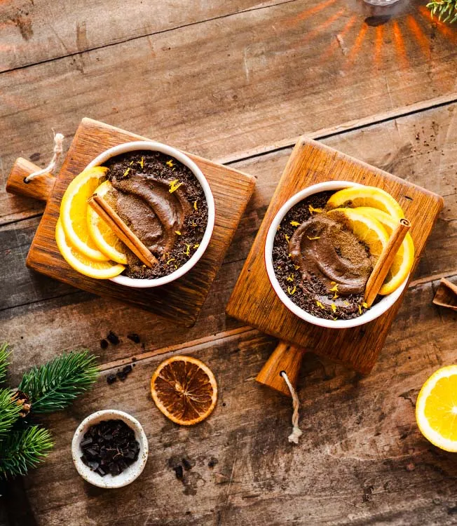 Chocolate mousse with espresso & orange