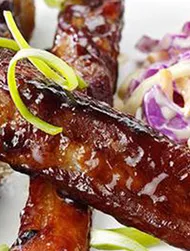 Teriyaki garlic glazed BBQ ribs recipe
