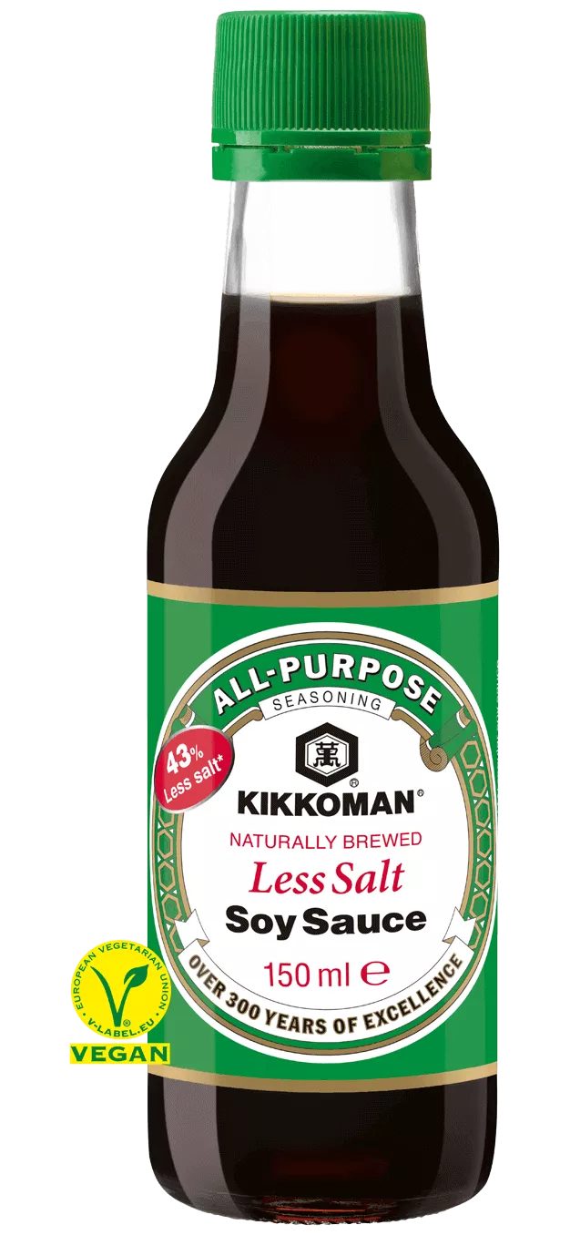 Kikkoman Naturally Brewed Less Salt Soy Sauce 150 ml bottle