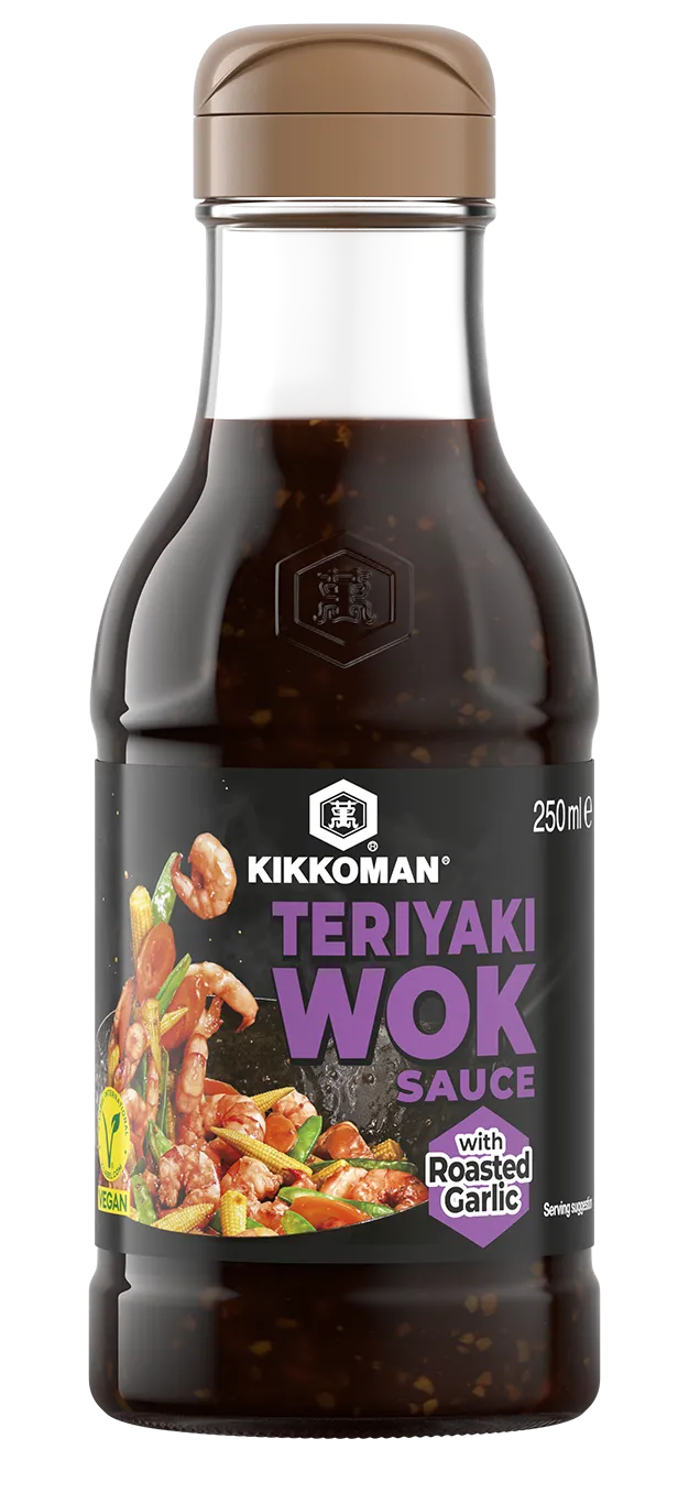Kikkoman Teriyaki Sauce with Roasted Garlic 250 ml bottle