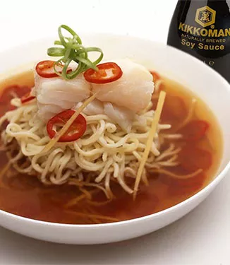 Fish and noodle broth