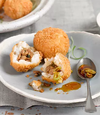 Japanese style Ginger Chicken Arancini Recipe