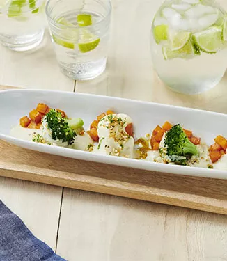 Broccoli au Gratin, Cauliflower & Glazed Sweet Pumkpin