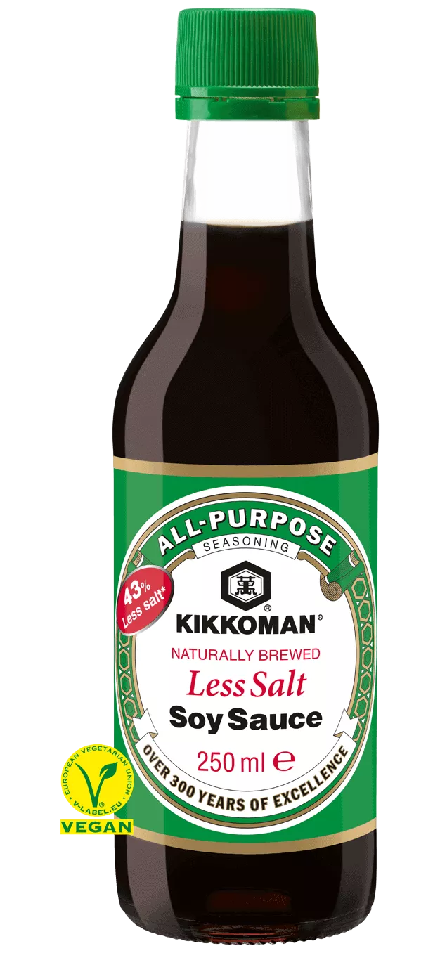 Kikkoman Naturally Brewed Less Salt Soy Sauce 250 ml bottle