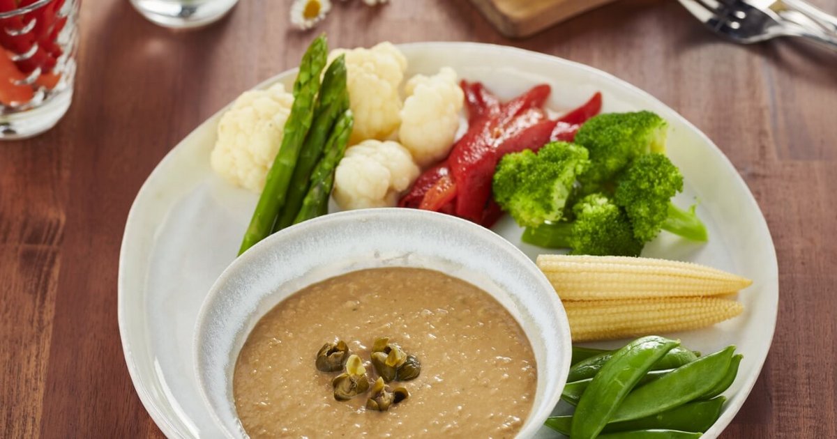 "Bagna cauda" dip with tofu and soy sauce | Kikkoman
