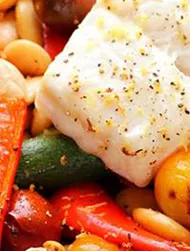 Mediterranean-style Roasted Cod with Tamari