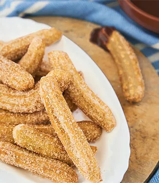 Churros with chocolate sauce