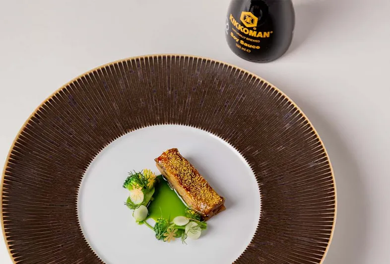 Aubergine, miso, brassicas