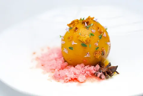 Kikkoman soy poached Peach