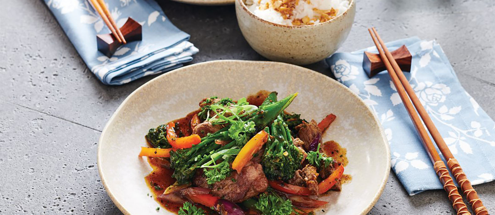 Stir fry black pepper beef