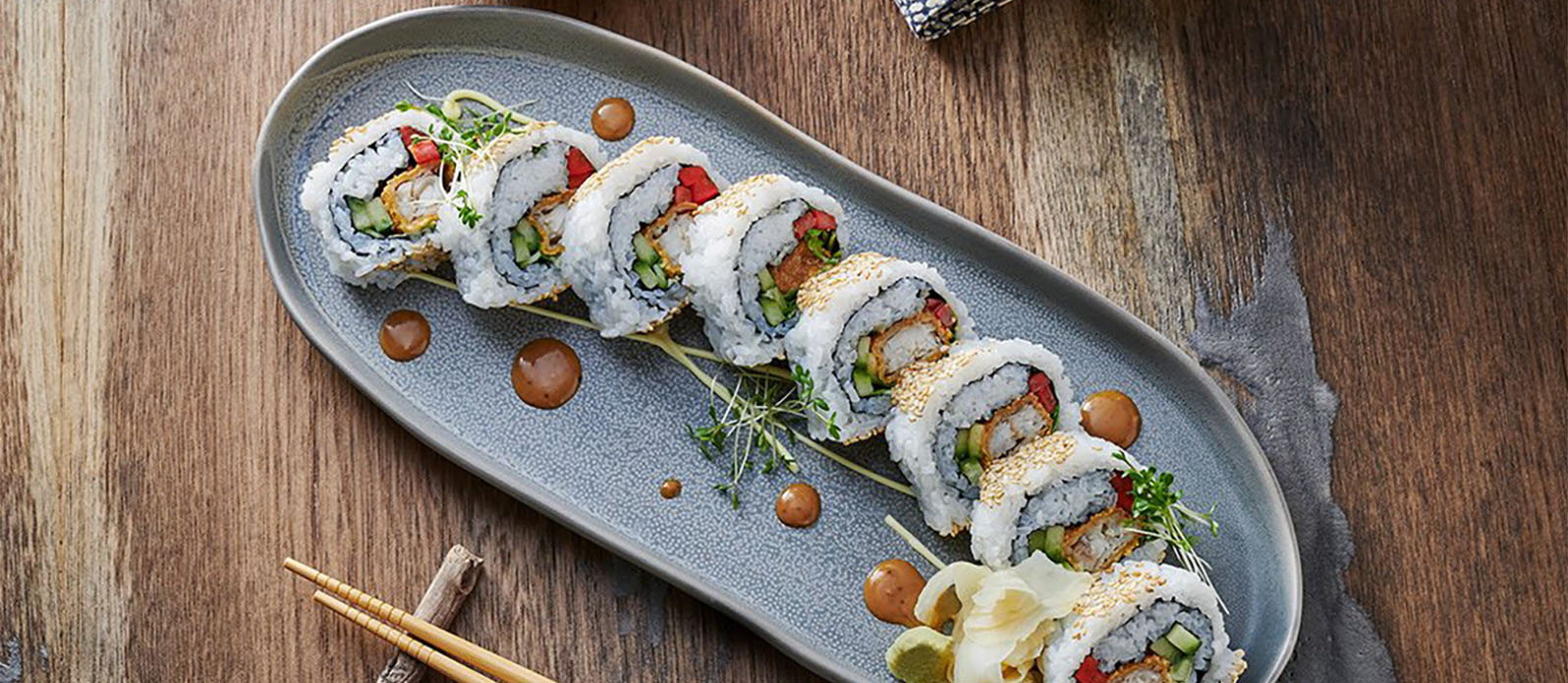 Fish Finger Roll (uramaki) Kikkoman